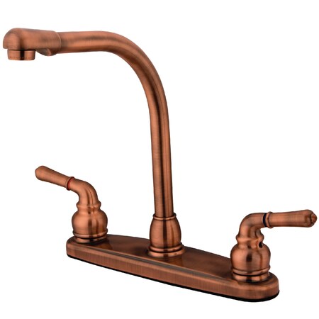 Kingston Brass Magellan Centerset Kitchen Faucet, Antique Copper KB756LS